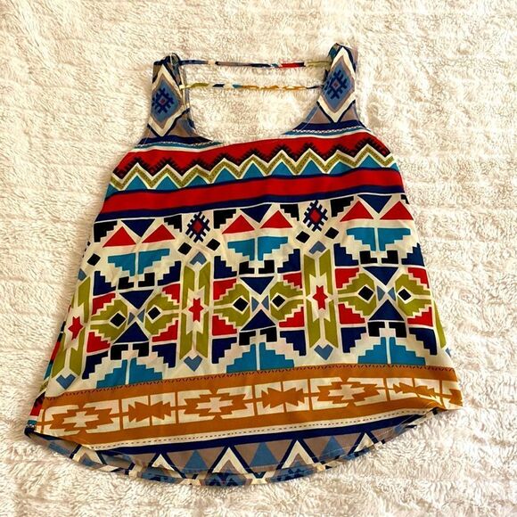 Forever 21 Boho Sleeveless Navajo Top - Picture 2 of 6